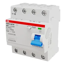 F204 25A/ 30MA/ A WYŁĄCZNIK RÓŻNICOWY 25A 4P 4M 30MA A 10KA