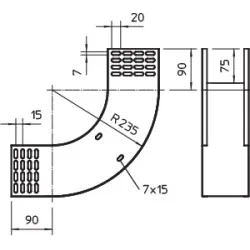 RBV 130 S FS ŁUK PIONOWY 90°