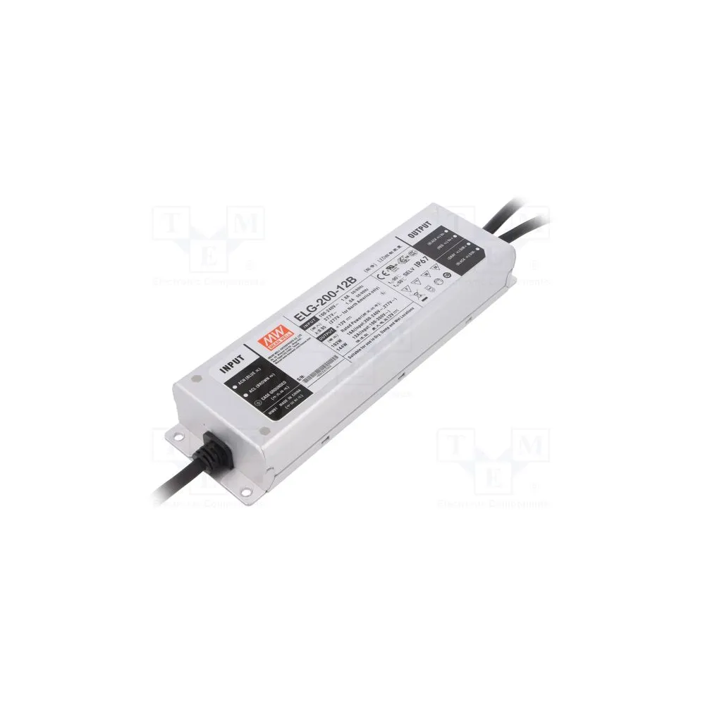 ELG ZASILACZ  IMPULSOWY  LED  192W  12VDC  16A  100÷305VAC  142÷431VDC