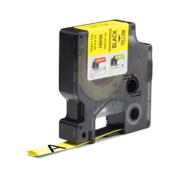 TAŚMA/ RURKA TERMOKURCZLIWA 12MM 1.5M CZARNY NADRUK / ŻÓŁTE TŁO FI MIN 2.97MM / MAX 5.13MM RHINO