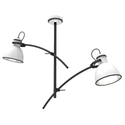 ZUMBA CZARNY/ BIAŁY OPRAWA WISZĄCA 2X E27/ 60W IP20 METAL
