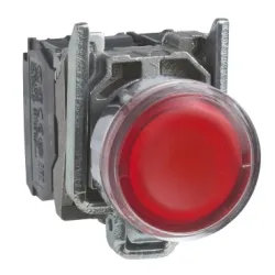 Schneider Electric Harmony XB4 Przycisk płaski czerwony LED 24V, XB4BW34B5
