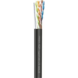 BITLAN U/UTPFS 4X2X24 AWG (0,5) CZARNY PRZEWÓD KOMPUTEROWY SAMONOŚNY CAT.5 NIEEKRANOWANY DRUT KL.1