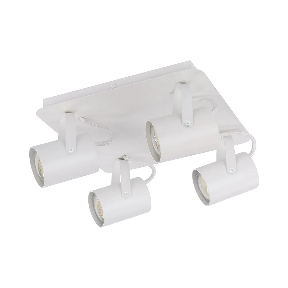 KAMERA BIAŁY OPRAWA SUFITOWA NT SPOT 4X GU10/ 25W IP20 STAL LAKIEROWANA