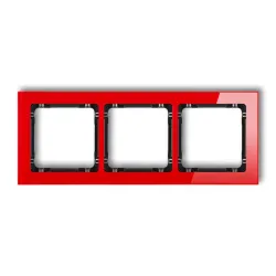 DECO CZERWONY/ CZARNY EFEKT SZKŁA RAMKA 3X