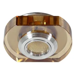 SS-34 BURSZTYNOWY OPRAWA SUFITOWA PT LED 3W WW 3000K 150LM IP20 SZKŁO/ METAL