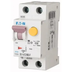 PKNM-32/1N/C/003-F-MW C 32A/ 30MA/F/MW WYŁĄCZNIK RÓŻNICONADPRĄDOWY C 32A 1P+N 2M 30MA F MW 10KA