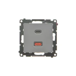 SIMON 55 MODUŁ GRAFIT MAT ŁADOWARKA USB TYP A+C