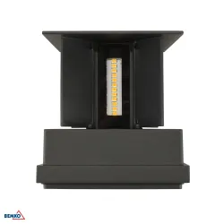 VALIT GRAFITOWY OPRAWA ŚCIENNA KINKIET LED 12W NW 4000K 1100LM IP65 IK08 100ST ALUMINIUM