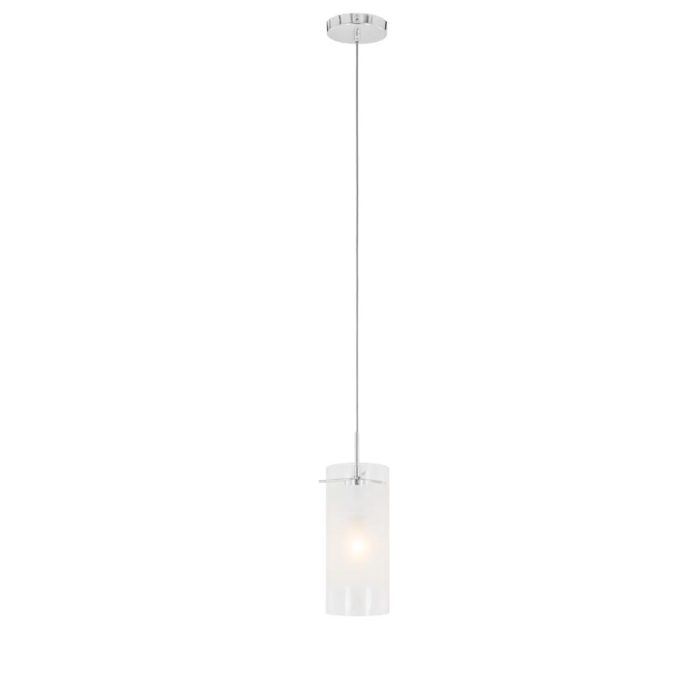 BLEND CHROM/ BIAŁY/ PRZEZROCZYSTY OPRAWA WISZĄCA 1X E27/ 60W IP20 STOP METALI/ SZKŁO