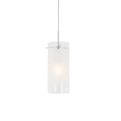 BLEND CHROM/ BIAŁY/ PRZEZROCZYSTY OPRAWA WISZĄCA 1X E27/ 60W IP20 STOP METALI/ SZKŁO