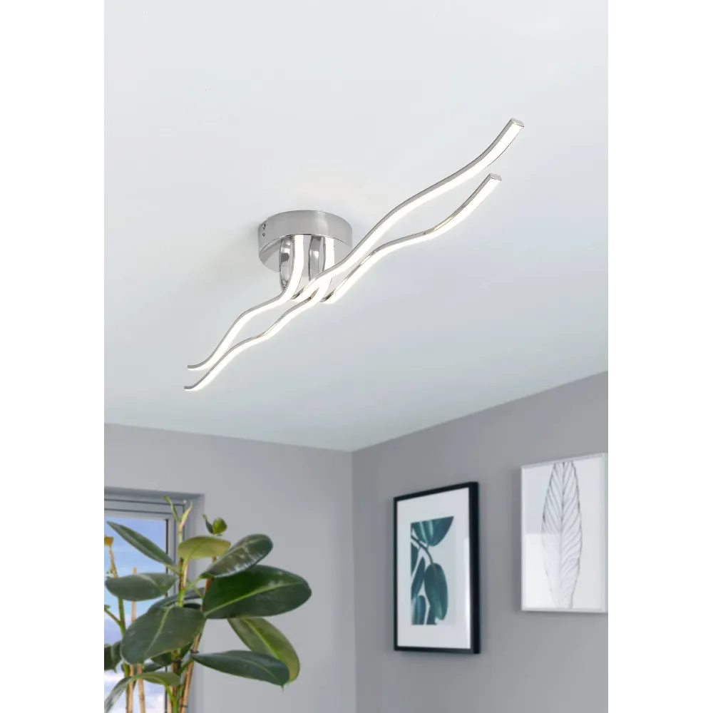 RONCADE CHROM/ BIAŁY OPRAWA SUFITOWA NT LED 37W WW 3000K 4700LM IP20 ALUMINIUM/ STAL/ TWORZYWO
