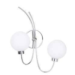 AGAPANT CHROM/ BIAŁY OPRAWA ŚCIENNA KINKIET NT 2X G9/ 40W IP20 METAL/ SZKŁO