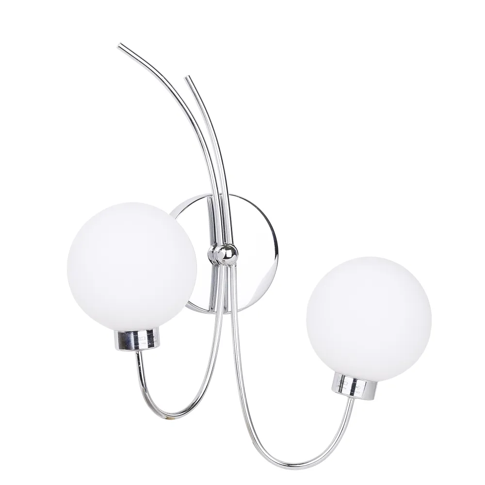 AGAPANT CHROM/ BIAŁY OPRAWA ŚCIENNA KINKIET NT 2X G9/ 40W IP20 METAL/ SZKŁO