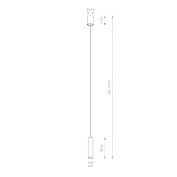 FOURTY UMBRA M SZARY OPRAWA WISZĄCA 1X GU10 R35/ 10W IP20 STAL LAKIEROWANA