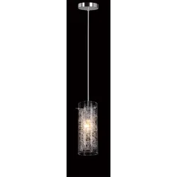 IBIZA CHROM OPRAWA WISZĄCA 1X E14/ 40W IP20 STOP METALI/ SZKŁO