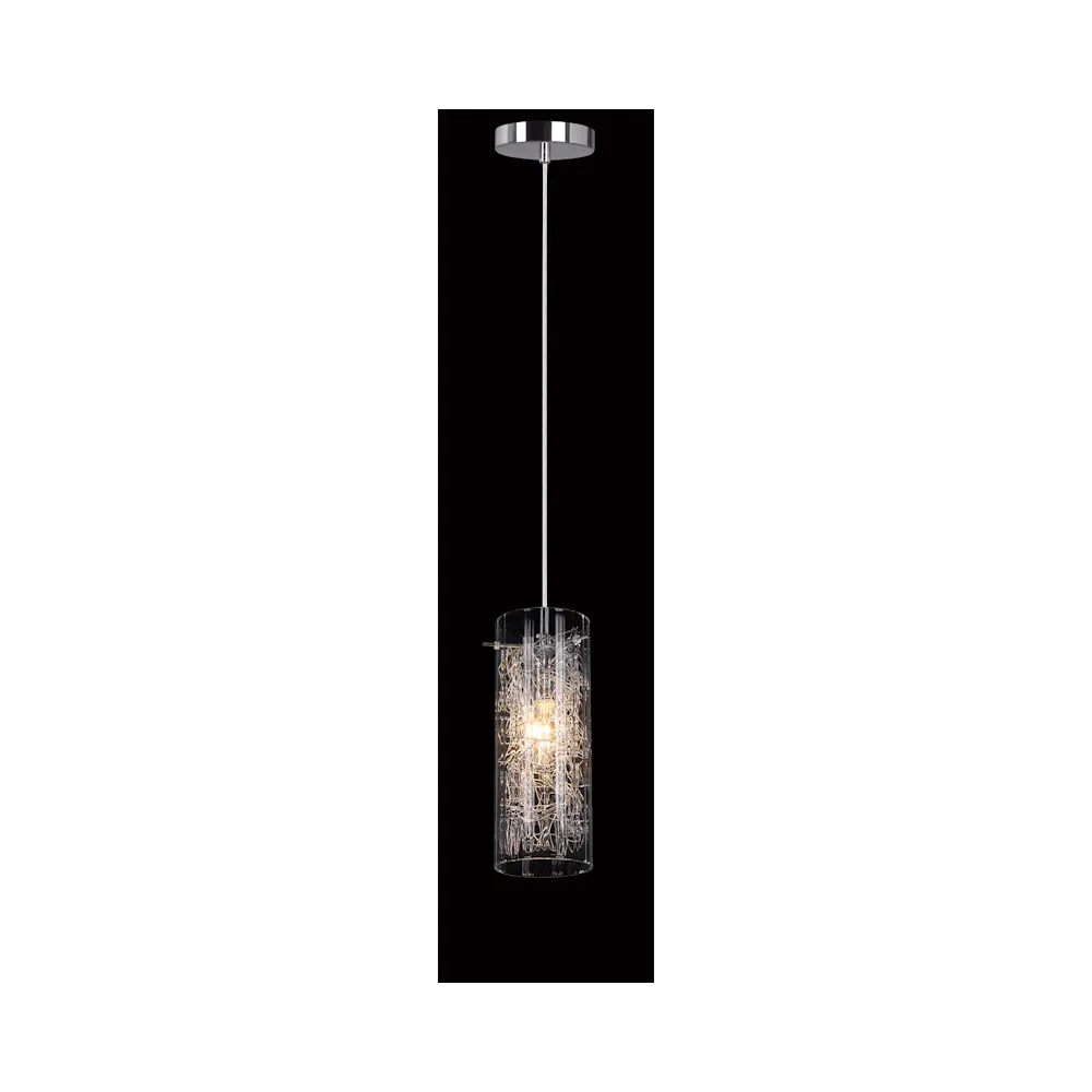 IBIZA CHROM OPRAWA WISZĄCA 1X E14/ 40W IP20 STOP METALI/ SZKŁO