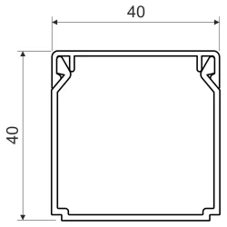 LHD  40X40 KANAŁ KABLOWY 40X40 2M/20M PVC IP40 IK06 JASNE DRZEWO