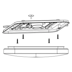 FRANIA BIAŁY OPRAWA PLAFON NT LED 10W WW 3000K 1100LM 280X280 IP20 STAL TWORZYWO