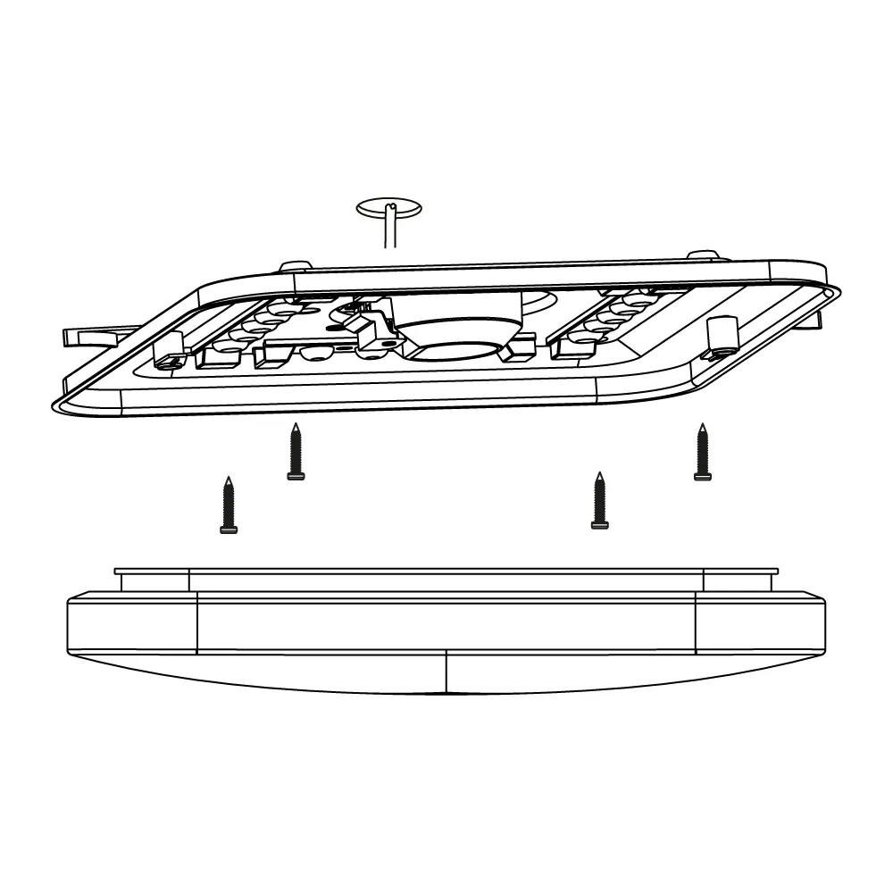 FRANIA BIAŁY OPRAWA PLAFON NT LED 10W WW 3000K 1100LM 280X280 IP20 STAL TWORZYWO