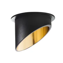SPAG C B/G CZARNY/ ZŁOTY OPRAWA SUFITOWA OZDOBNA PT 1X GX5.3/ GU10/ 10W IP20 ALUMINIUM