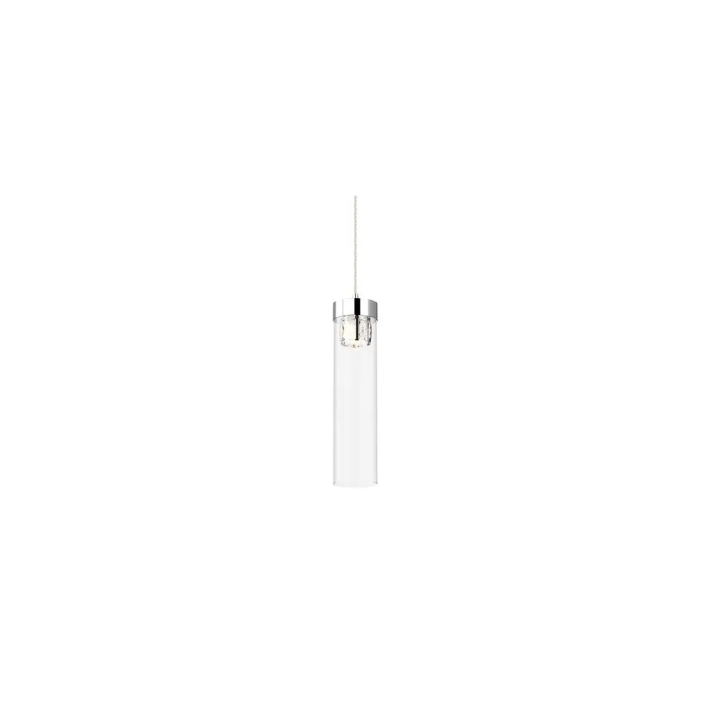 GEM SREBRNY/ TRANSPARENTNY OPRAWA WISZĄCA 1X G9/ 28W IP20 METAL/ SZKŁO