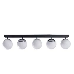 SFERA CZARNY/ CHROM/ BIAŁY OPRAWA SUFITOWA 5X E14/ 40W IP20 METAL/ SZKŁO