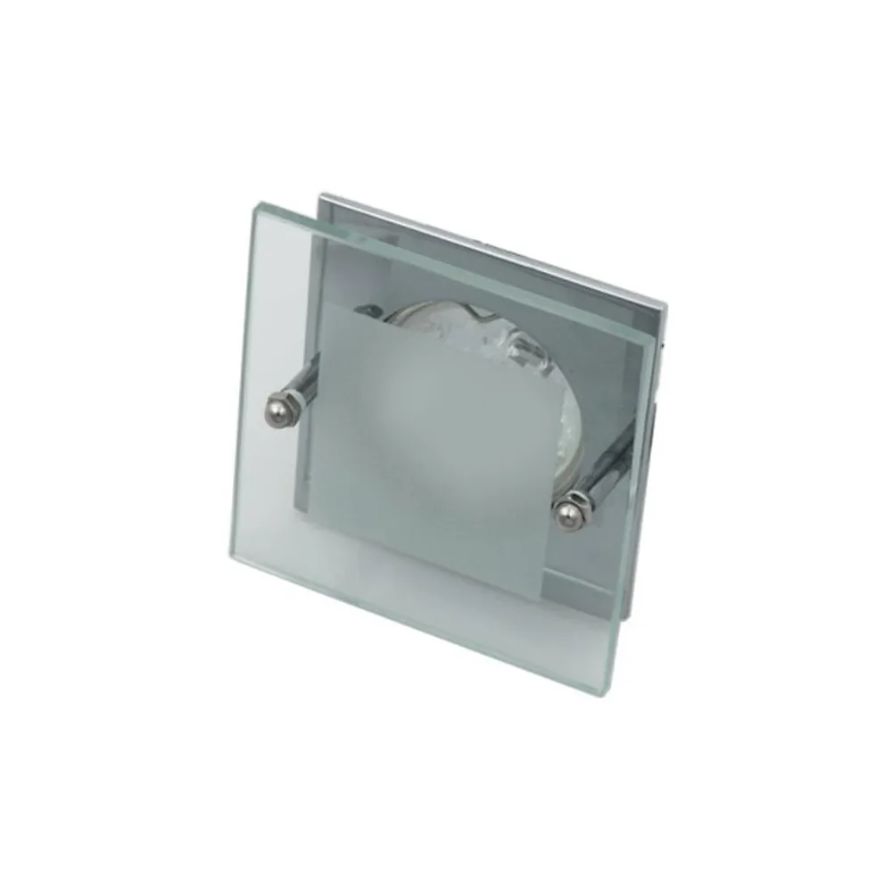SZ-04 SREBRNY OPRAWA SUFITOWA PT 1X MR16/ 50W 12V IP20 METAL/ SZKŁO