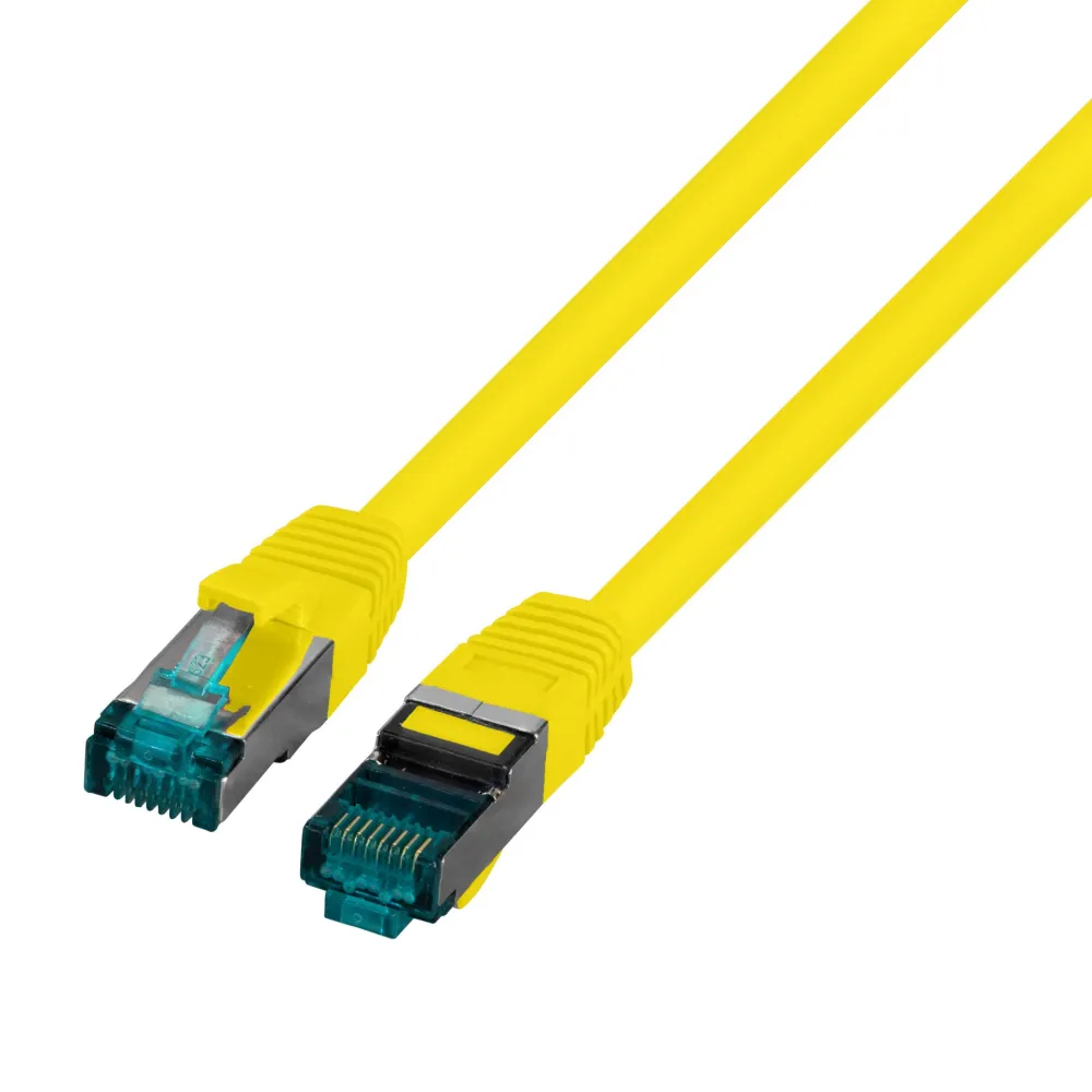 PATCHCORD RJ45 S/FTP KAT. 6A LSZH ŻÓŁTY 2M