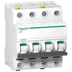 Schneider Electric Wyłącznik nadprądowy Acti9 iC60H-C50-4 C 50A 4-biegunowy, A9F07450