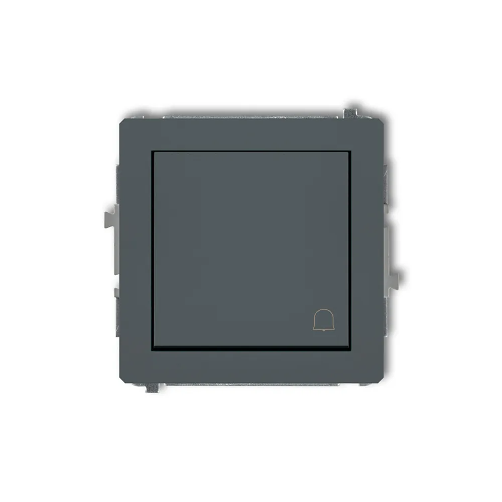 DECO MODUŁ GRAFIT MAT ŁĄCZNIK "DZWONEK" 1X 1Z ZACISKI ŚRUBOWE 10AX 250V