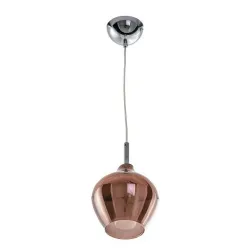AMBER MILANO 1 MIEDZIANY OPRAWA WISZĄCA 1X G9/ 40W IP20 METAL/ SZKŁO