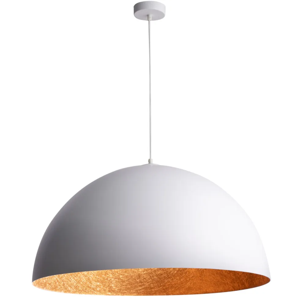 SFERA BIAŁY/ MIEDŹ OPRAWA WISZĄCA 1X E27/ 60W IP20 STAL LAKIEROWANA/ KOMPOZYT
