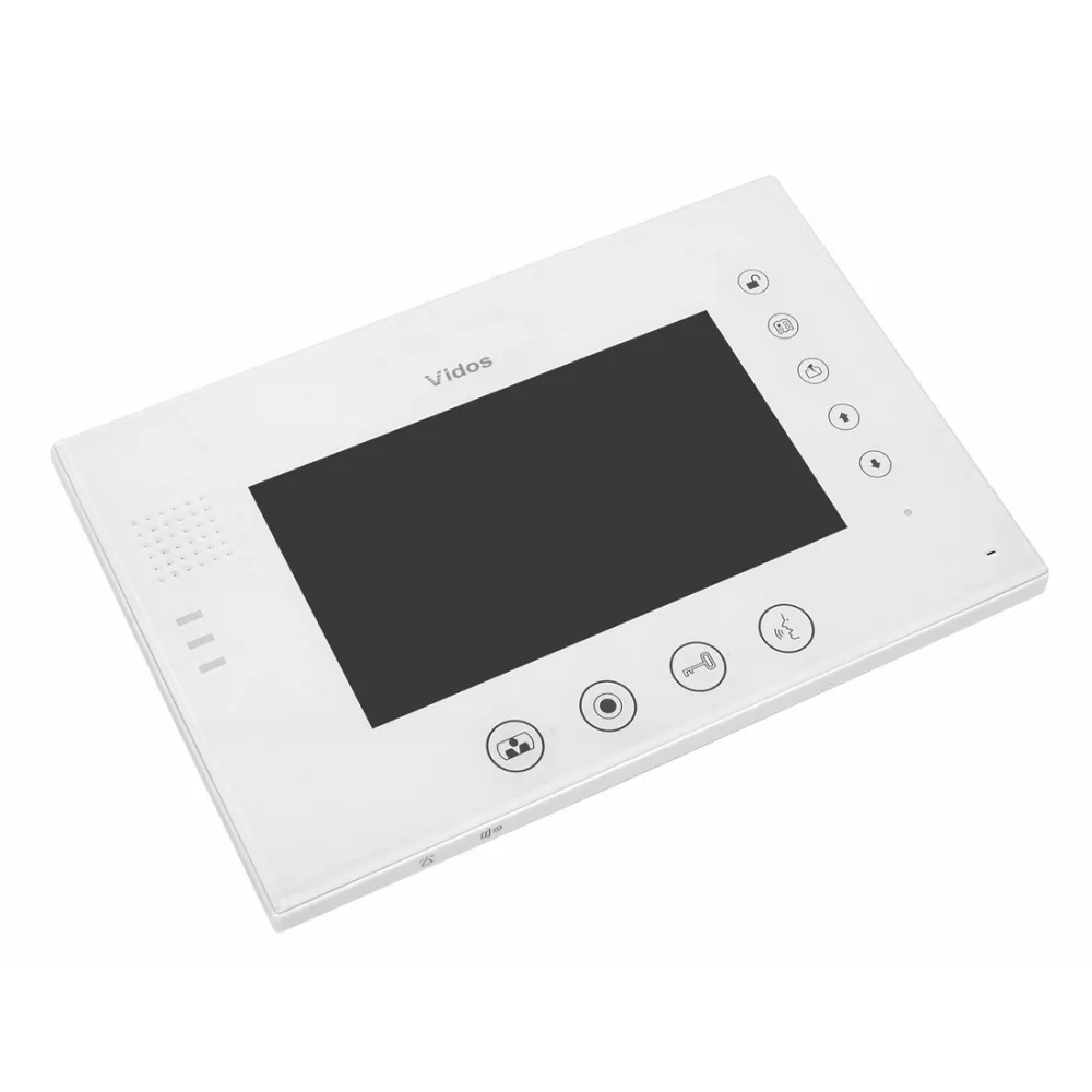 MONITOR GŁOŚNOMÓWIĄCY M670W, KOLOR BIAŁY. 7 CALI. OBSŁUGA 2 STACJI BRAMOWYCH (LUB 1 STACJA + 1 KAMER