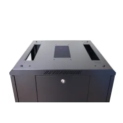 SZAFA TELEINFORMATYCZNA RACK STOJĄCA 22U 19" 600X600 CZARNY DRZWI SZKLANE