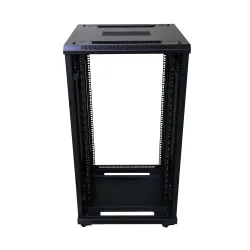 SZAFA TELEINFORMATYCZNA RACK STOJĄCA 22U 19" 600X600 CZARNY DRZWI SZKLANE