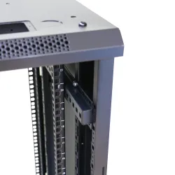 SZAFA TELEINFORMATYCZNA RACK STOJĄCA 22U 19" 600X600 CZARNY DRZWI SZKLANE