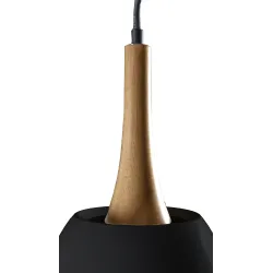 PRATO CZARNY OPRAWA WISZĄCA 1X E27/ 60W IP20 ALUMINIUM/ DREWNO