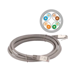 PATCH-CORD S/FTP KAT.6A LSOH 1.0M SZARY ALANTEC