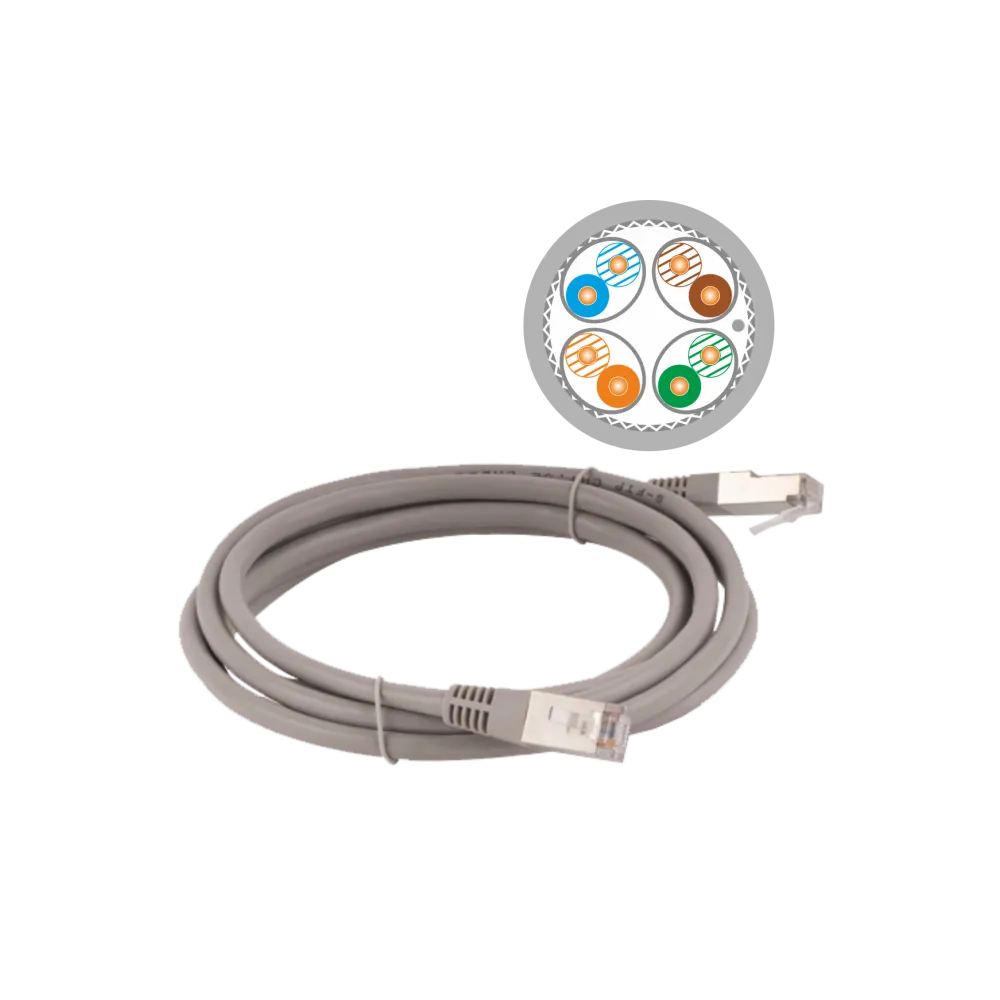 PATCH-CORD S/FTP KAT.6A LSOH 1.0M SZARY ALANTEC