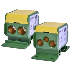 EDBM-6/PE BLOK ROZDZIELCZY 192A (2X4-70MM2/2X4-50MM2+1X2,5-25MM2) ŻÓŁTO-ZIELONA