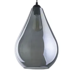 FUENTE GRAFITOWY/ CZARNY OPRAWA WISZĄCA 1X E27/ 15W IP20 SZKŁO/ METAL/ TWORZYWO