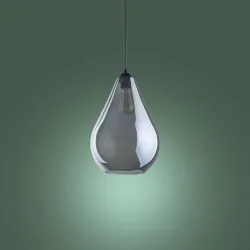 FUENTE GRAFITOWY/ CZARNY OPRAWA WISZĄCA 1X E27/ 15W IP20 SZKŁO/ METAL/ TWORZYWO