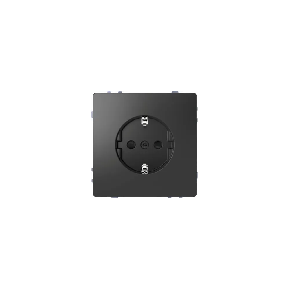 Schneider Electric SCHUKO gniazdko elektryczne, przesłona, screwless terminals, anthracite, System Design, MTN2300-6034