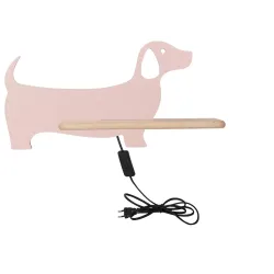 DOG RÓŻOWY OPRAWA ŚCIENNA KINKIET NT LED 5W NW 4000K IP20 METAL/ DREWNO
