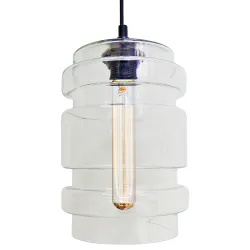 DECORADO TRANSPARENTNY OPRAWA WISZĄCA 1X E27/ 60W IP20 METAL/ SZKŁO