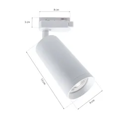 MICA BIAŁY OPRAWA SYSTEMOWA SPOT JEDNOOBWODOWA 1X GU10/ 10W IP20 ALUMINIUM