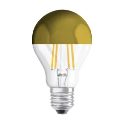 LED STAR ŻARÓWKA LED BULB FILAMENT GOLD 7/50W E27 230V PRZEZROCZYSTA 827 WW 2700K 650LM 300ST A60