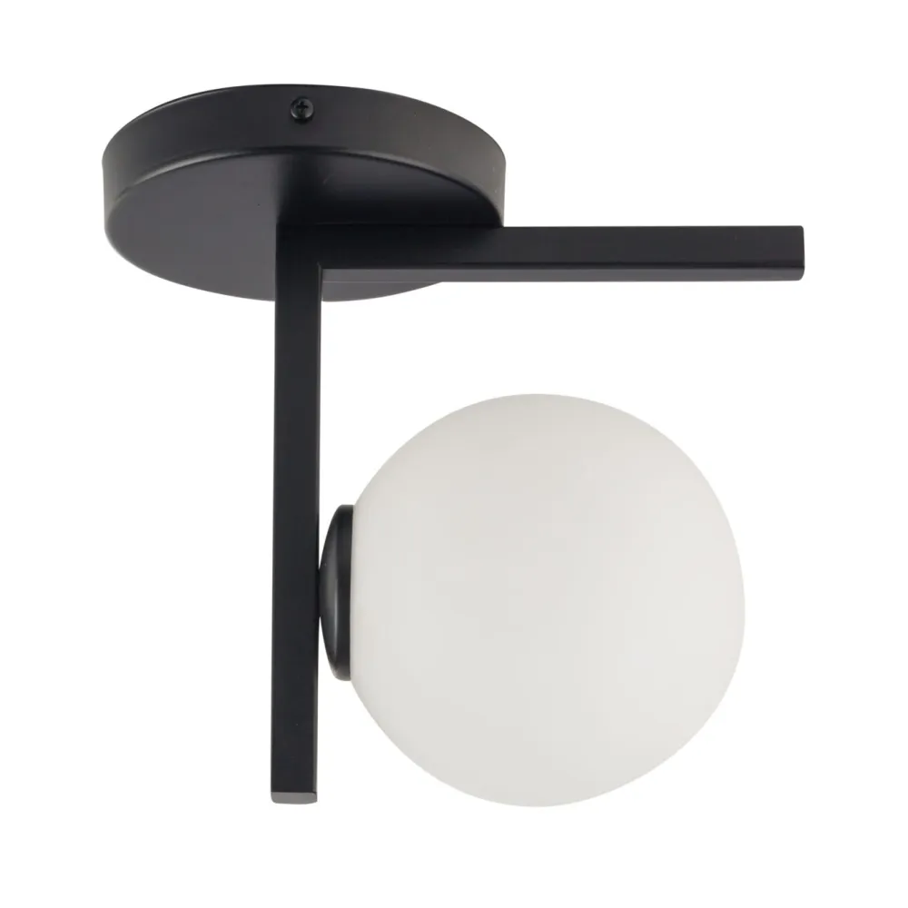 ANDY CZARNY/ BIAŁY OPRAWA SUFITOWA NT 1X G9/ 12W LED IP20 STAL LAKIEROWANA/ SZKŁO