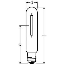 NAV T 100W LAMPA SODOWA WYSOKOPRĘŻNA TUBULARNA 100W E40 WW 2000K 10700LM SUPER 4Y